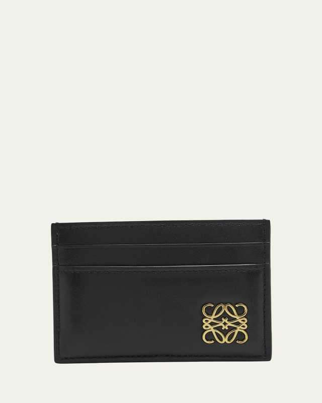 Anagrame Puffer Card Holder in Leather